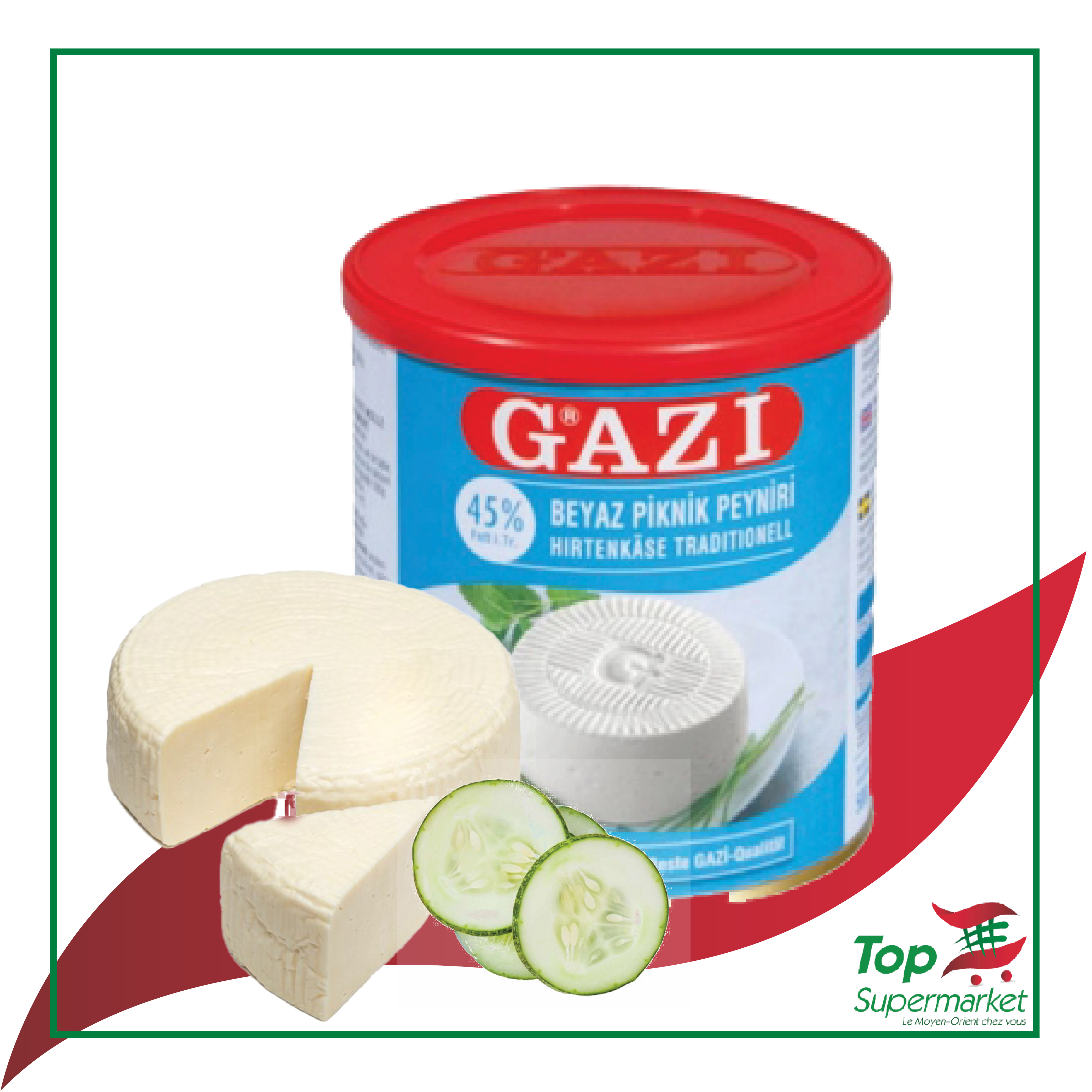 Gazi fromage 45% 500gr
